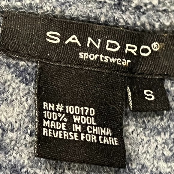 Sandro Women's Wool Ombré Jacket, Buttons, Denim Blue, S - Picture 3 of 6